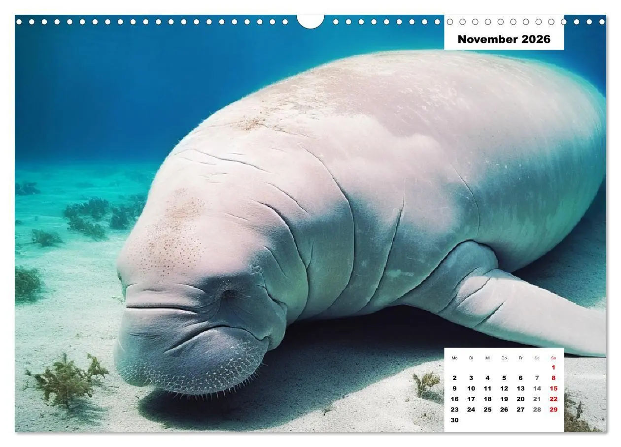 Bild: 9783457513873 | Manatees. Faszinierende Rundschwanzseekühe (Wandkalender 2026 DIN...