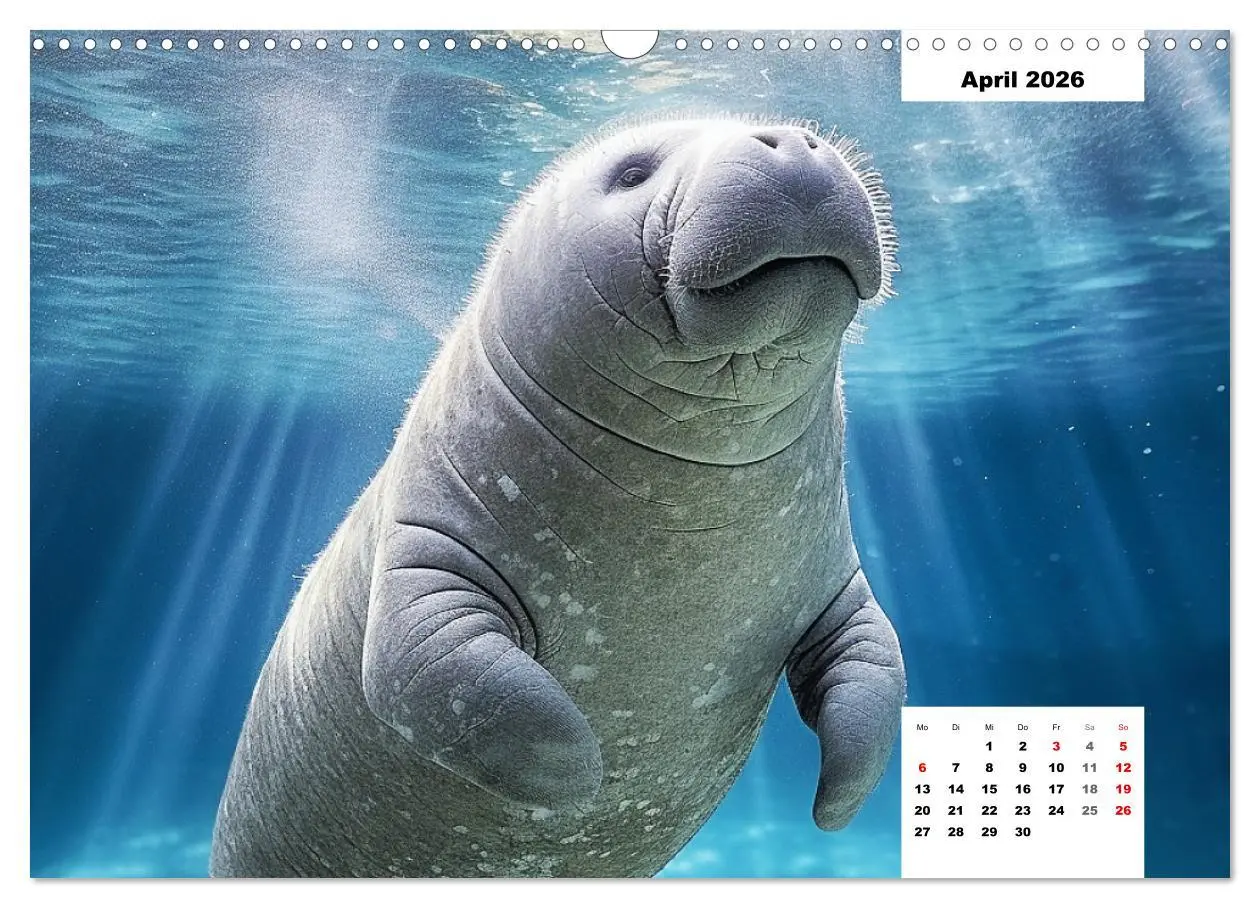 Bild: 9783457513873 | Manatees. Faszinierende Rundschwanzseekühe (Wandkalender 2026 DIN...