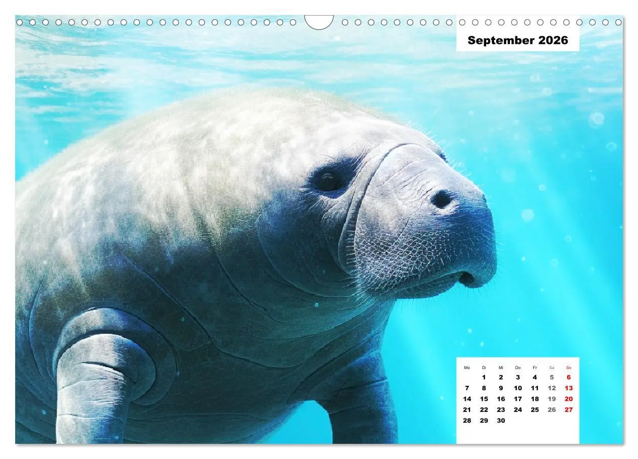 Bild: 9783457513873 | Manatees. Faszinierende Rundschwanzseekühe (Wandkalender 2026 DIN...
