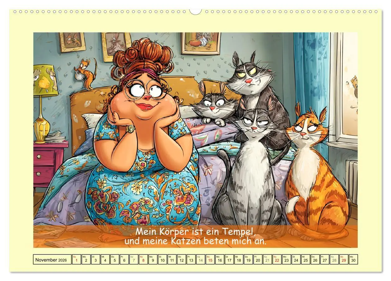 Bild: 9783516603873 | Katzen und Frauen. Lustige Cartoons vom täglichen Chaos...