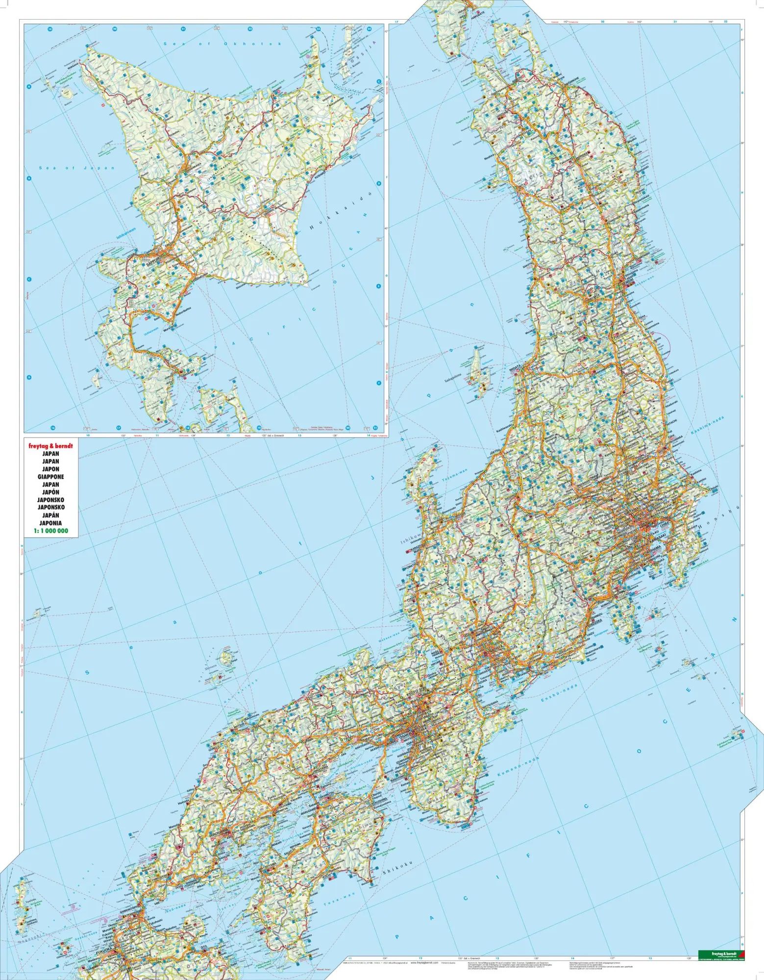 Bild: 9783707913873 | Japan, Autokarte 1:1.000.000 | (Land-)Karte | Deutsch | 2018