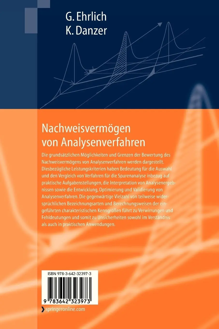 Rückseite: 9783642323973 | Nachweisvermögen von Analysenverfahren | Klaus Danzer (u. a.) | Buch