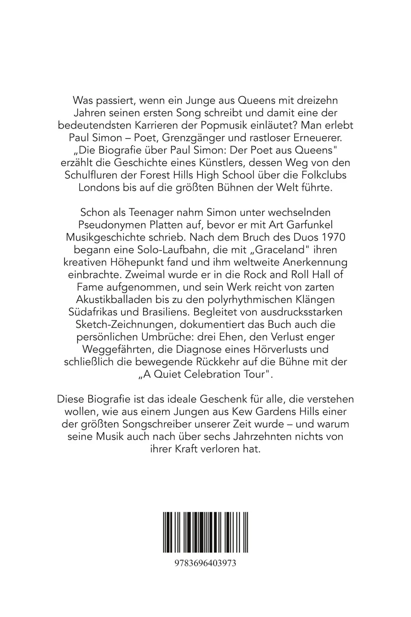 Rückseite: 9783696403973 | Die Biografie über Paul Simon | Der Poet aus Queens | Matteo Müller