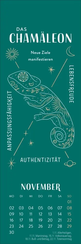 Bild: 9783756413973 | Krafttiere Lesezeichen &amp; Kalender 2026 | Kalender | Geblockt | 13 S.