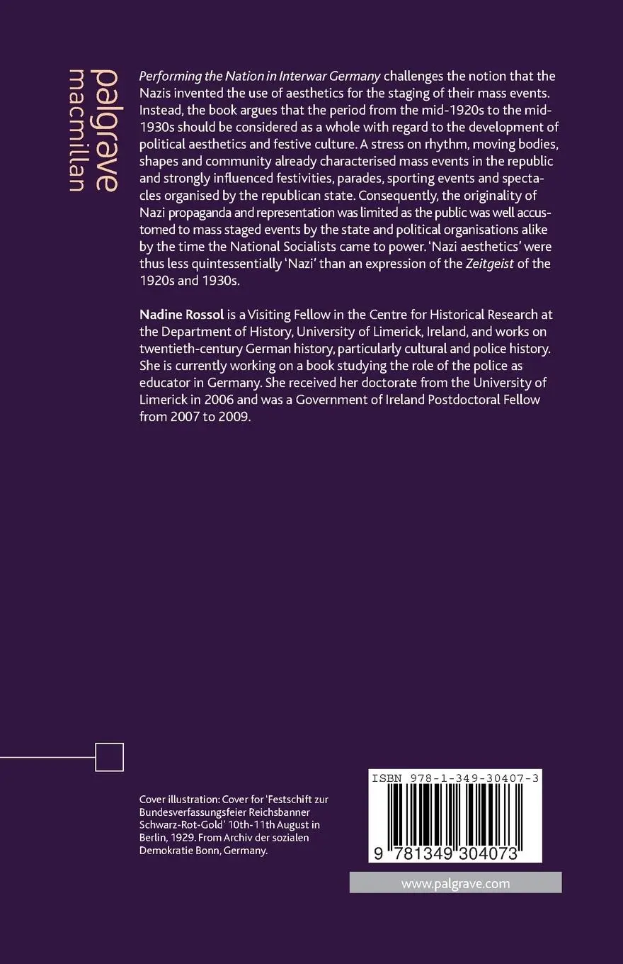 Rückseite: 9781349304073 | Performing the Nation in Interwar Germany | N. Rossol | Taschenbuch