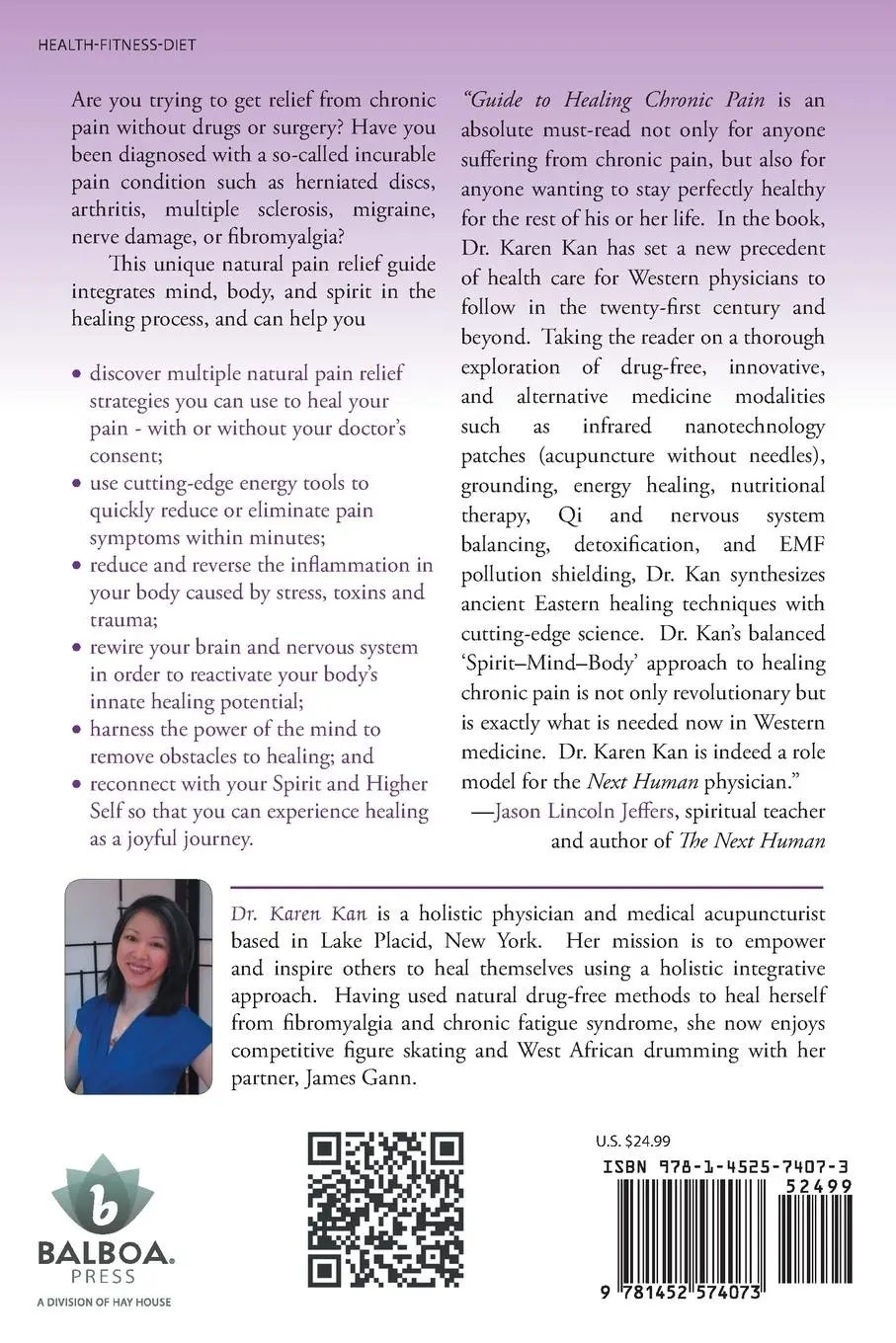 Rückseite: 9781452574073 | Guide to Healing Chronic Pain | A Holistic Approach | Karen Kan MD