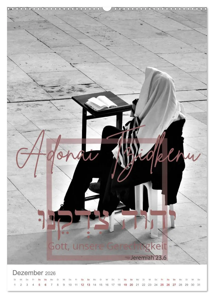 Bild: 9783516344073 | Israel und hebräische Namen Gottes (Wandkalender 2026 DIN A2 hoch),...