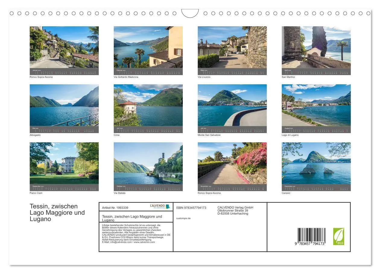 Bild: 9783457794173 | Tessin, zwischen Lago Maggiore und Lugano (Wandkalender 2026 DIN A3...