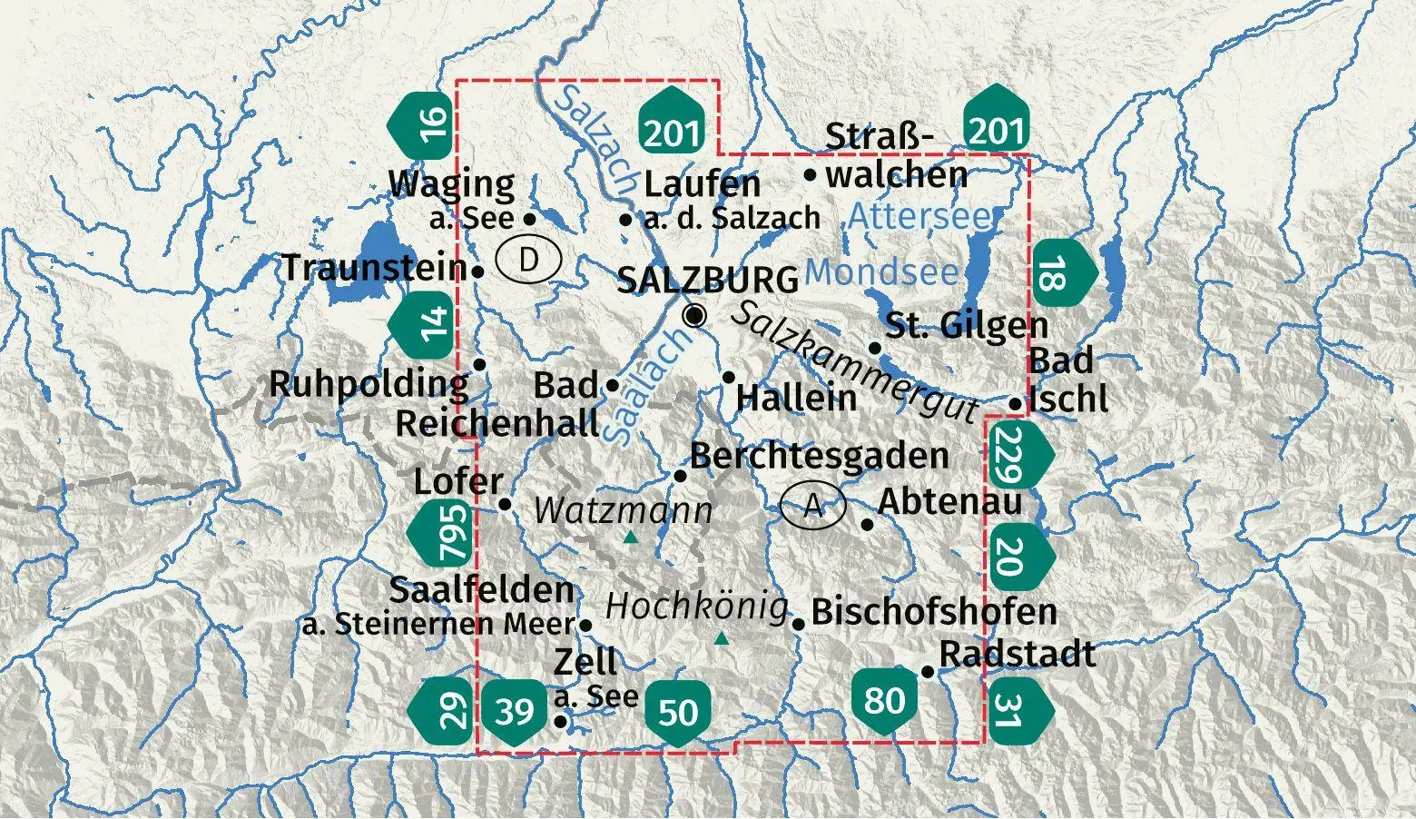 Bild: 9783991544173 | KOMPASS Wanderkarten-Set 291 Salzburg und Umgebung (2 Karten) 1:50.000