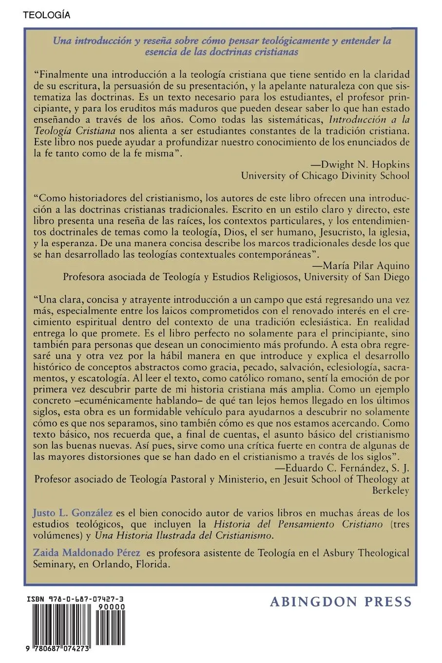 Rückseite: 9780687074273 | Introduccion a la Teologia Cristiana Aeth | Justo L. Gonzalez (u. a.)