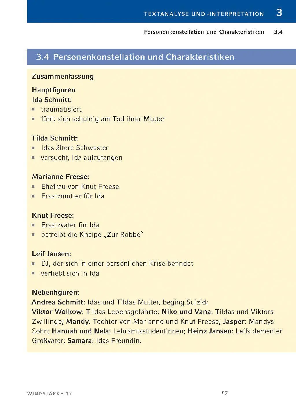 Bild: 9783129304273 | Windstärke 17 von Caroline Wahl | Textanalyse und Interpretation