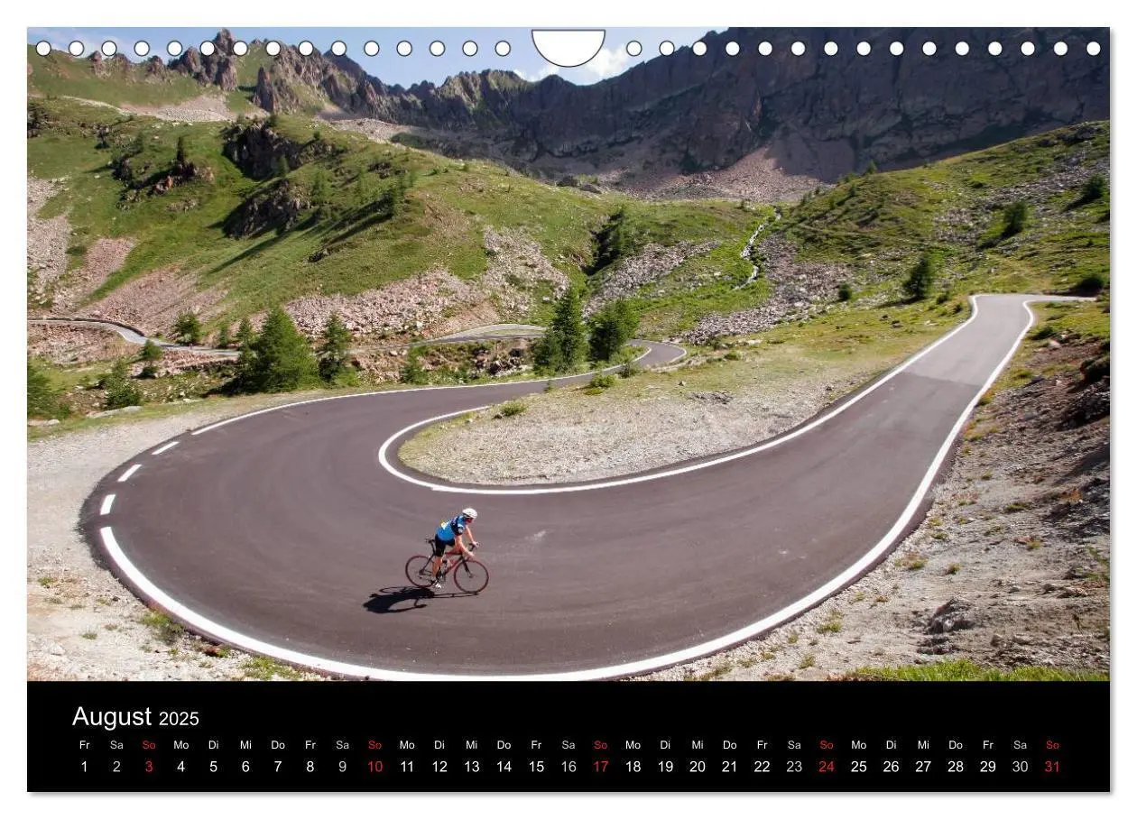Bild: 9783435834273 | Alpenpässe auf dem Rennrad Vol. 1 (Wandkalender 2025 DIN A4 quer),...