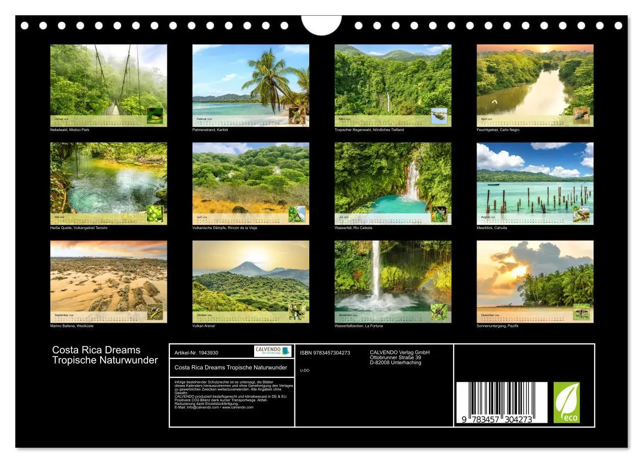Bild: 9783457304273 | Costa Rica Dreams Tropische Naturwunder (Wandkalender 2026 DIN A4...