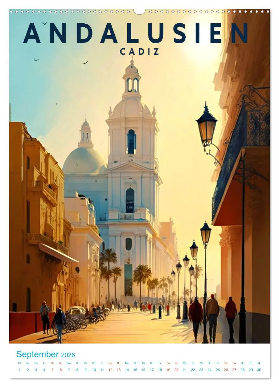 Bild: 9783516324273 | Andalusien - Old School Poster Style (Wandkalender 2026 DIN A2...