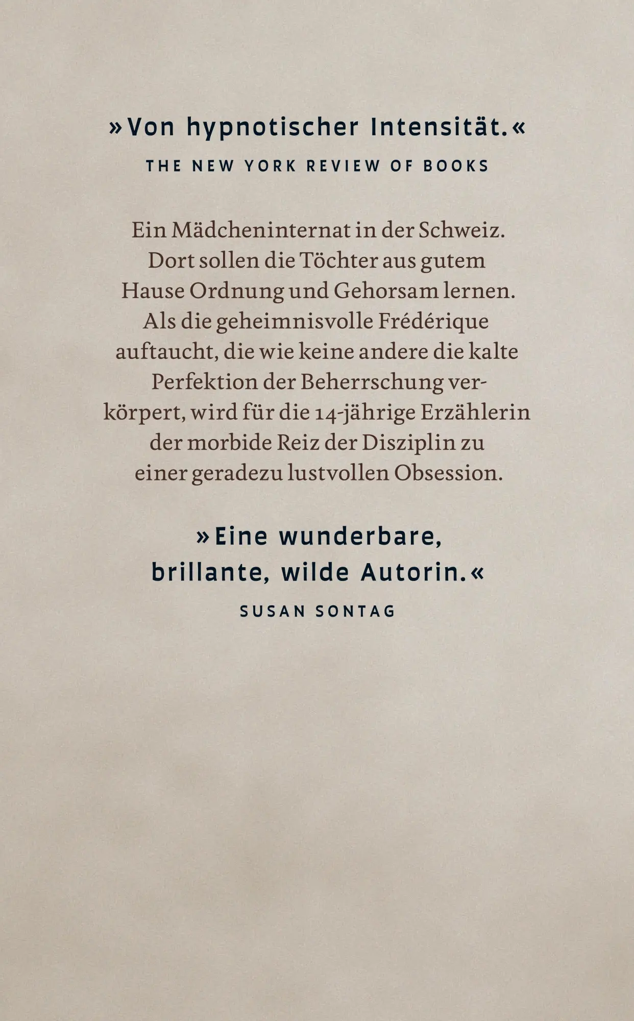 Rückseite: 9783518474273 | Die seligen Jahre der Züchtigung | Fleur Jaeggy | Taschenbuch | 110 S.