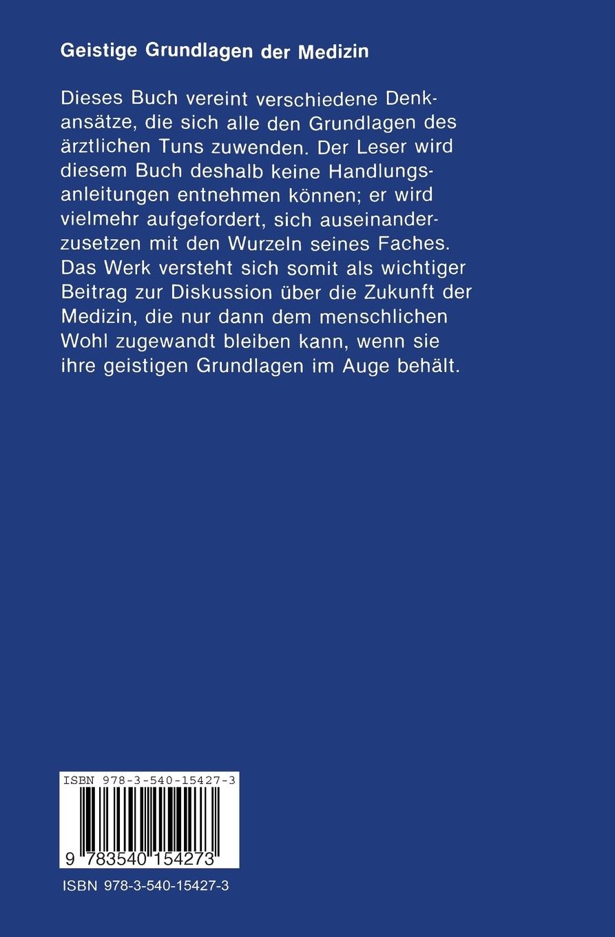 Rückseite: 9783540154273 | Geistige Grundlagen der Medizin | Rudolph Gross | Taschenbuch | xii