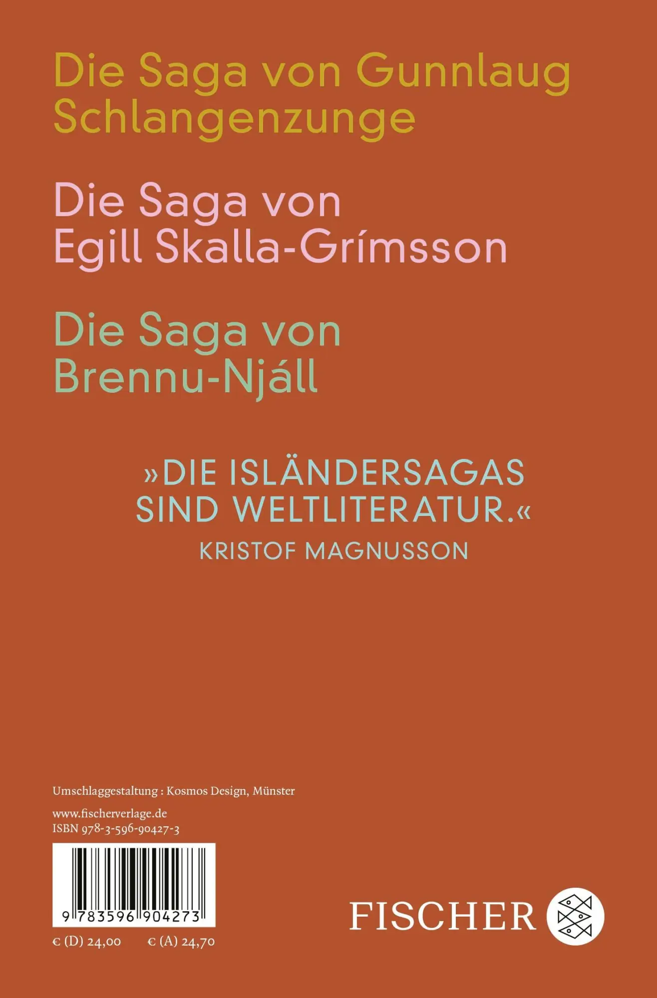 Rückseite: 9783596904273 | Isländersagas 1 | Klaus Böldl (u. a.) | Taschenbuch | 912 S. | Deutsch