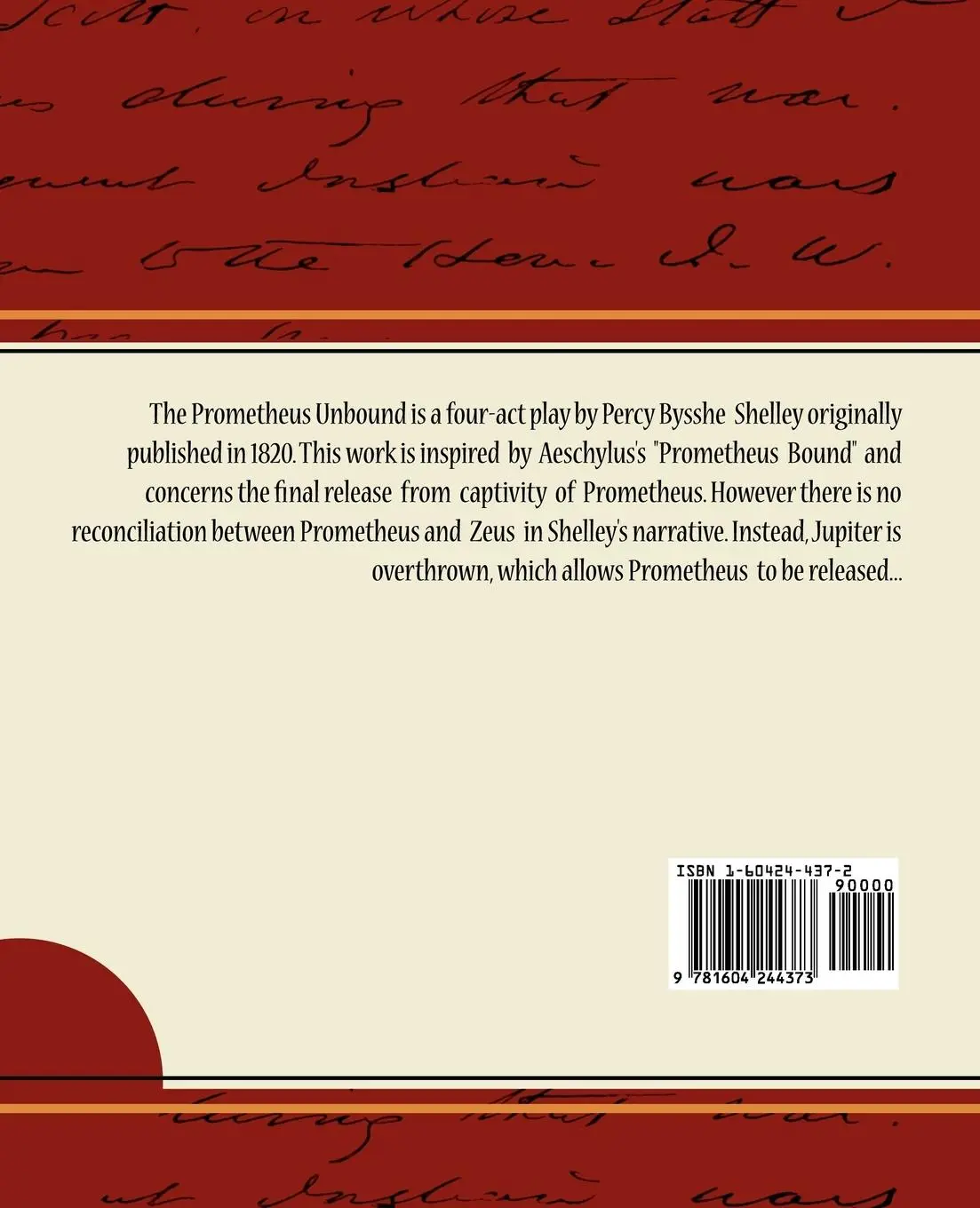 Rückseite: 9781604244373 | Prometheus Unbound - Percy Bysshe Shelly | Shelly (u. a.) | Buch