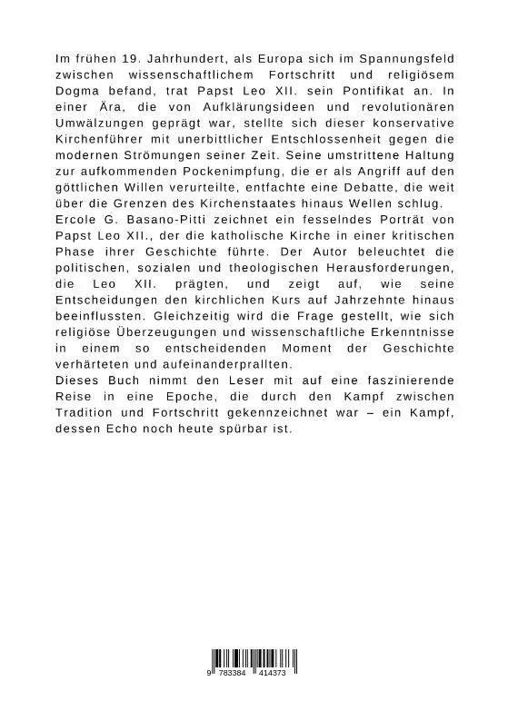 Rückseite: 9783384414373 | Im Schatten der Aufklärung: Papst Leo XII. und die Impfdebatte | Buch