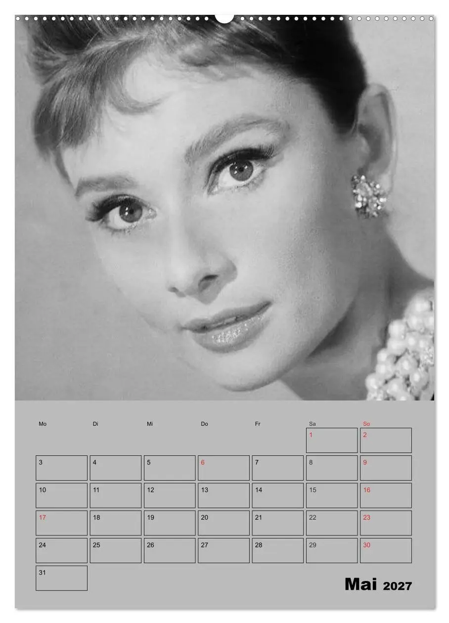 Bild: 9783569954373 | Hollywood-Diva. Audrey Hepburn (Wandkalender 2027 DIN A2 hoch),...