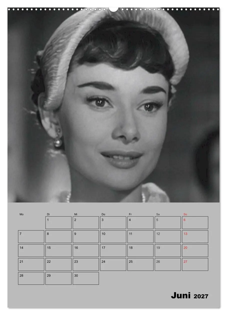 Bild: 9783569954373 | Hollywood-Diva. Audrey Hepburn (Wandkalender 2027 DIN A2 hoch),...