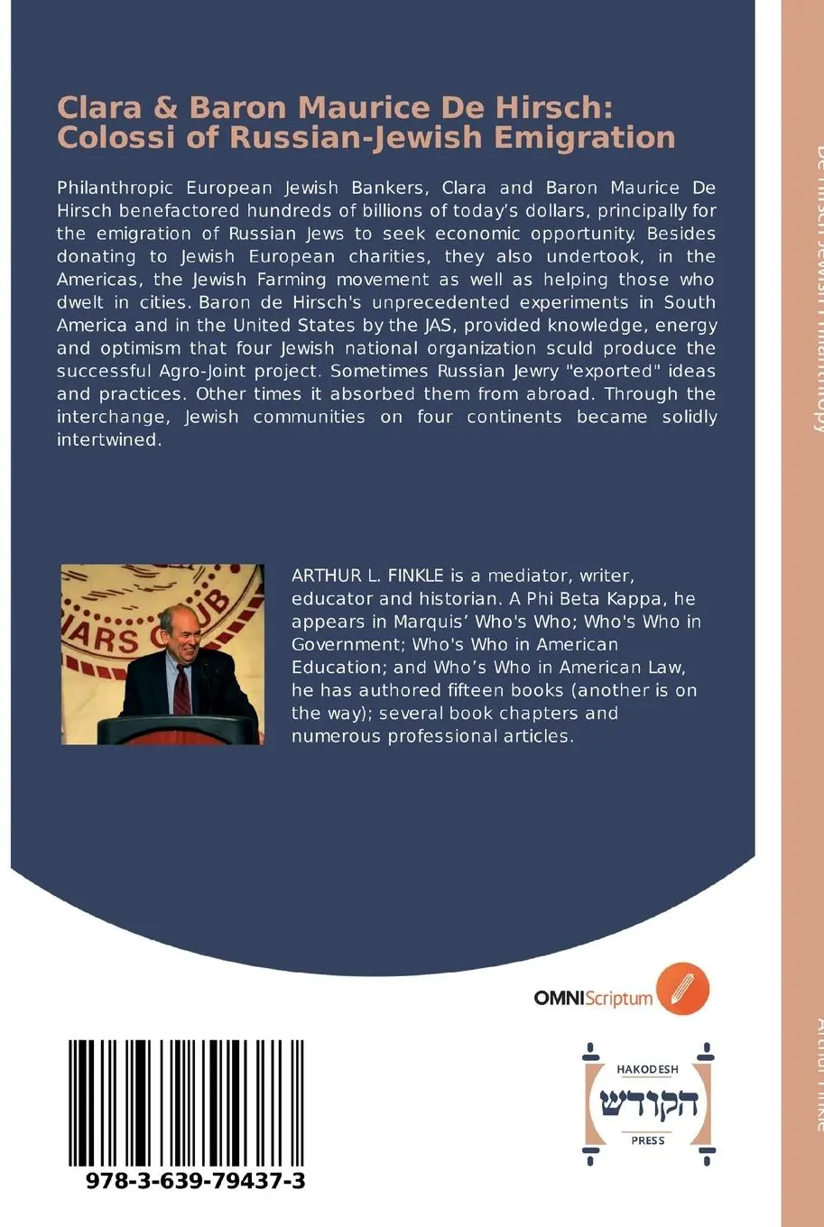 Rückseite: 9783639794373 | Clara &amp; Baron Maurice De Hirsch: Colossi of Russian-Jewish Emigration