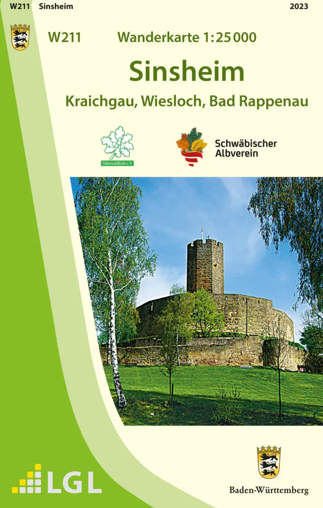 Cover: 9783863984373 | Sinsheim | Kraichgau Wiesloch Bad Rappenau | (Land-)Karte | 2 S.
