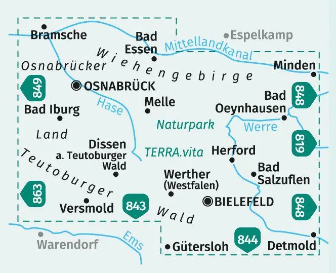 Bild: 9783991214373 | KOMPASS Wanderkarte 750 Osnabrücker Land, NP TERRA.vita, Bielefeld,...