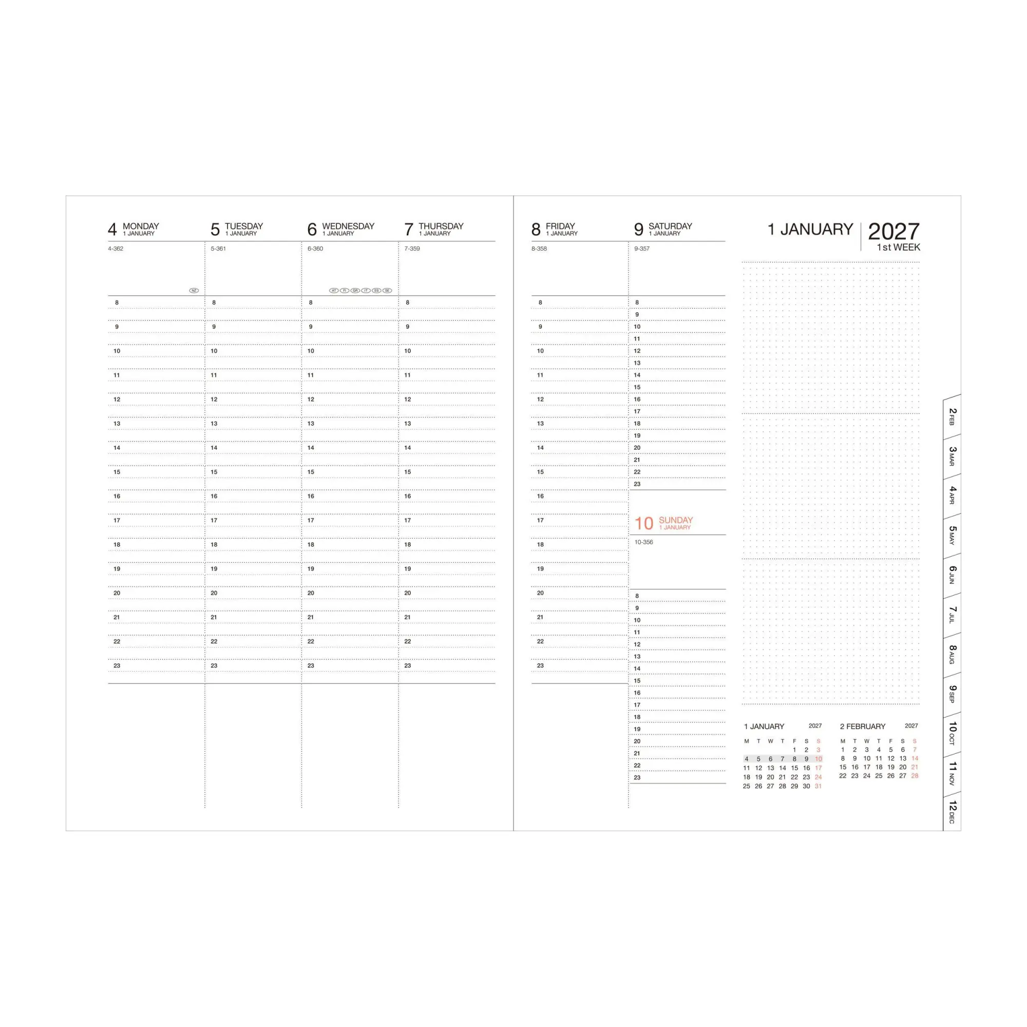 Bild: 4550045164473 | MARK'S 2026/27 Diary A5 Gradient // Blue | MARK'S Inc. | Taschenbuch