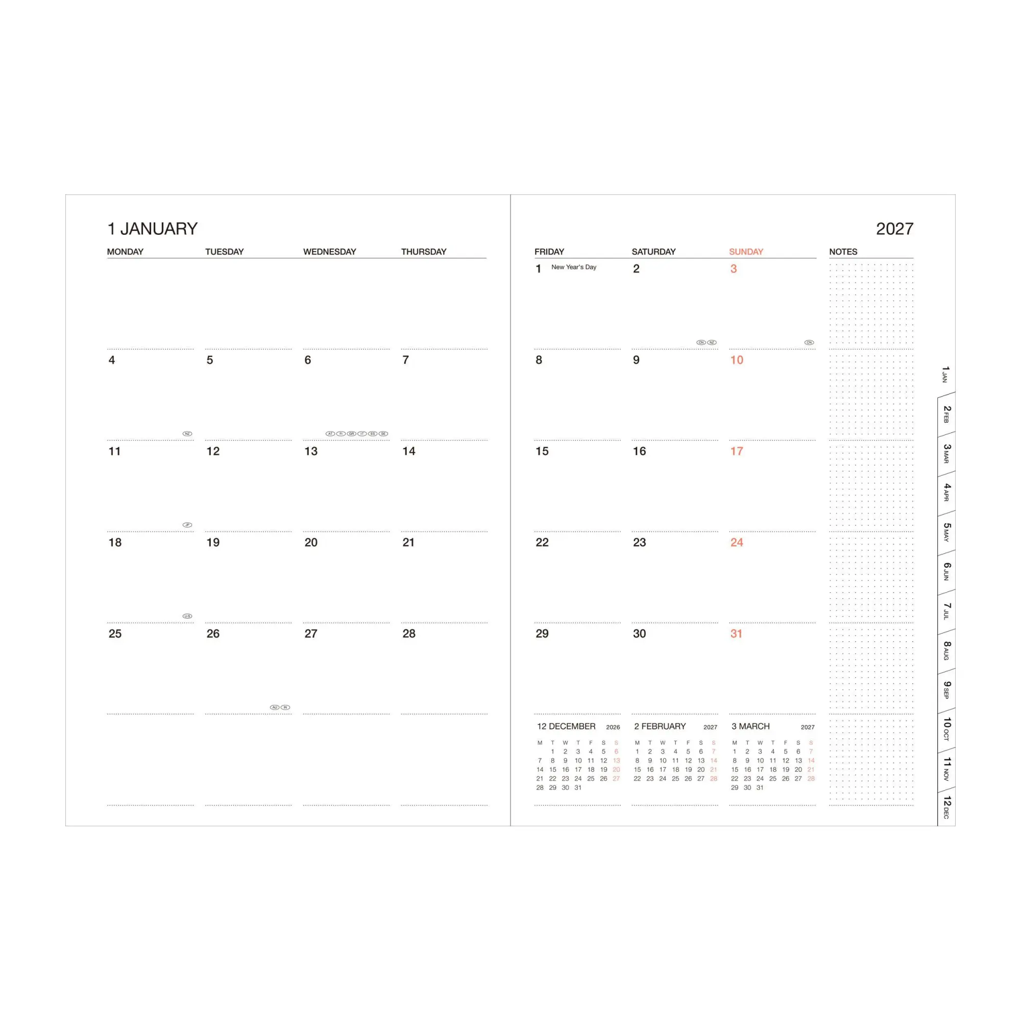 Bild: 4550045164473 | MARK'S 2026/27 Diary A5 Gradient // Blue | MARK'S Inc. | Taschenbuch
