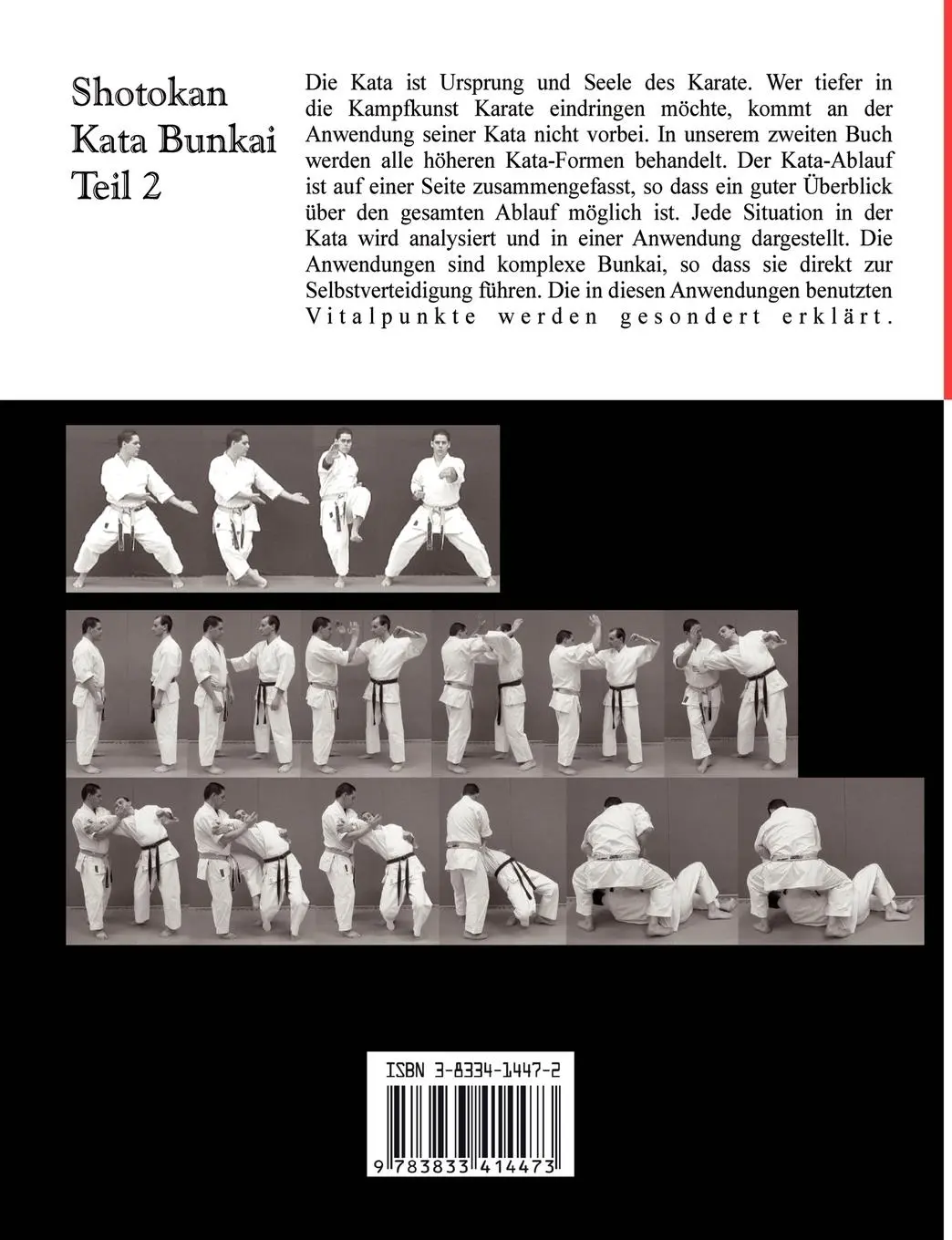 Rückseite: 9783833414473 | Kata Bunkai | Anwendung der Shotokan Kata Teil 2 | Martino Fromm
