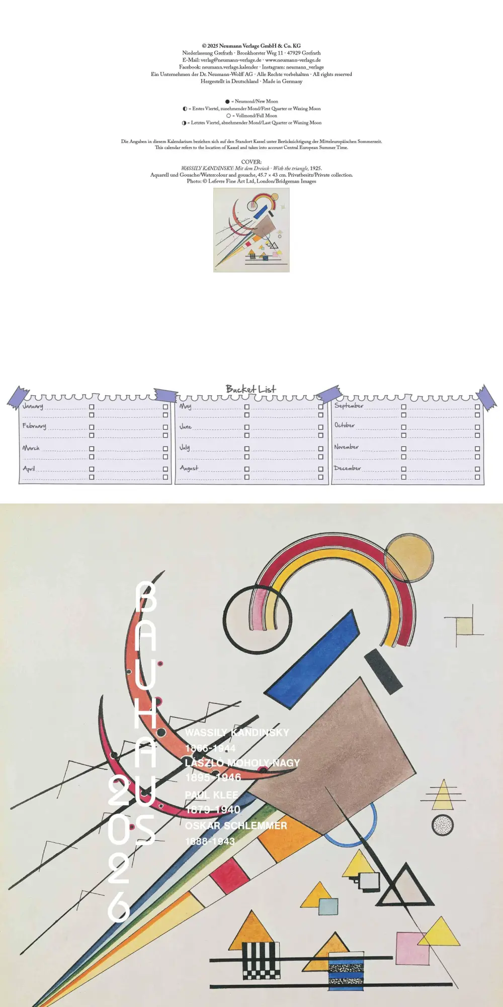 Bild: 4069095004573 | N NEUMANNVERLAGE - Bauhaus 2026 Broschürenkalender, 30x30cm,...