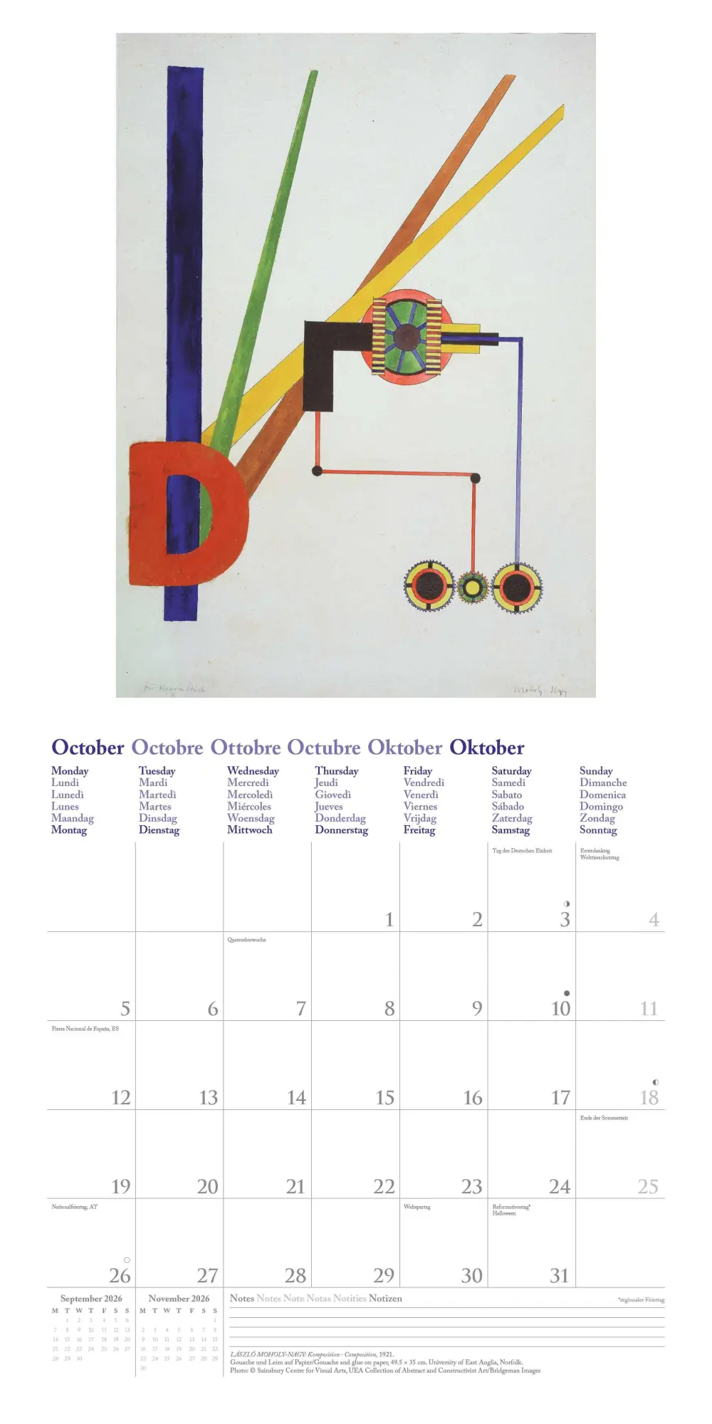 Bild: 4069095004573 | N NEUMANNVERLAGE - Bauhaus 2026 Broschürenkalender, 30x30cm,...