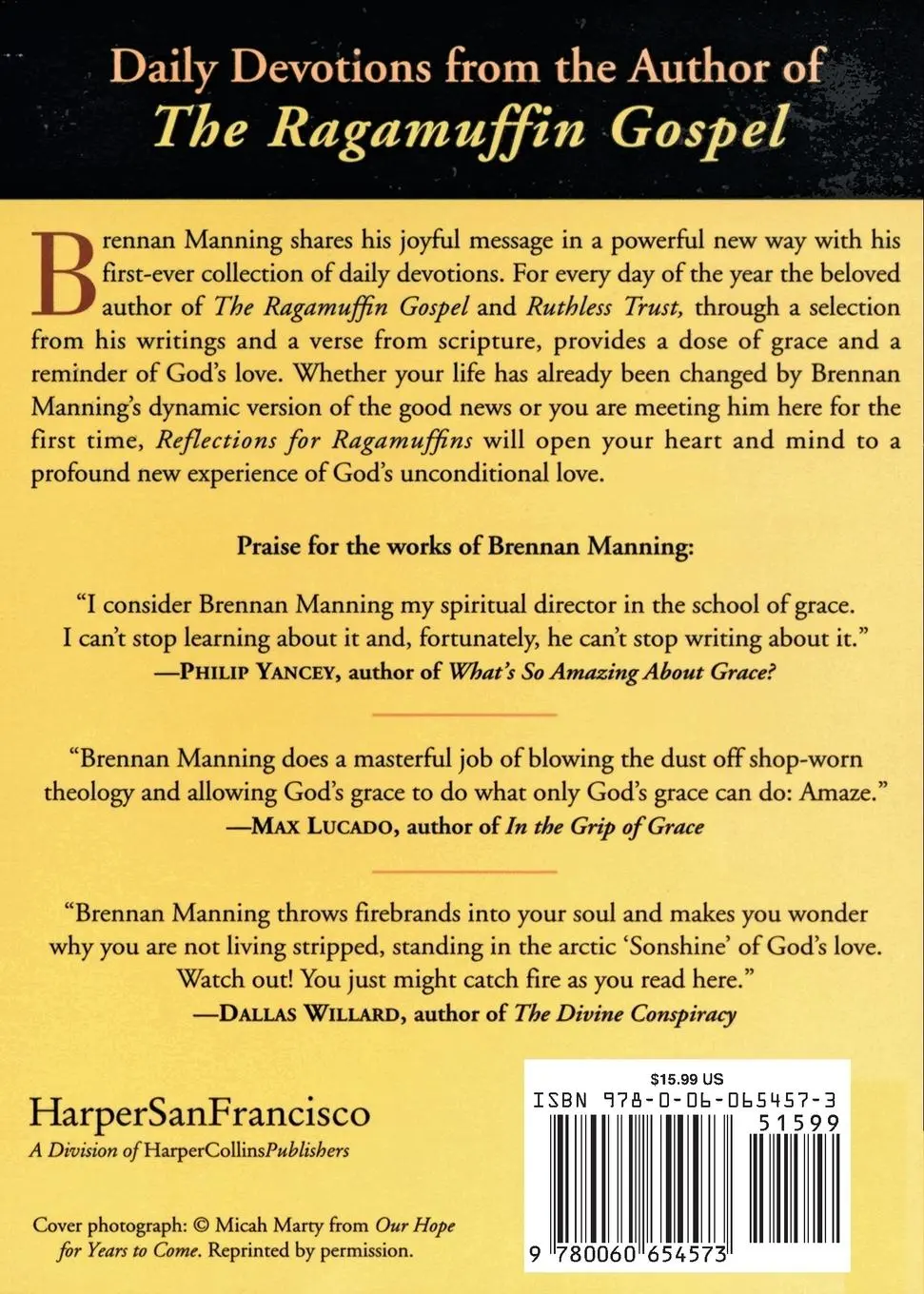 Rückseite: 9780060654573 | Reflections for Ragamuffins | Brennan Manning | Taschenbuch | Englisch