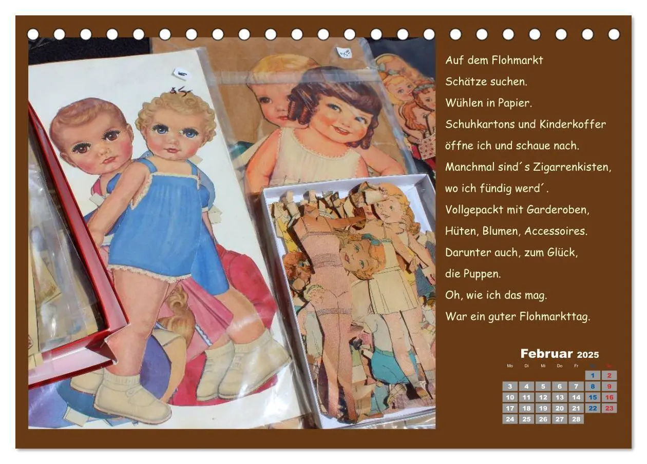 Bild: 9783435594573 | Papierpuppenpoesie (Tischkalender 2025 DIN A5 quer), CALVENDO...