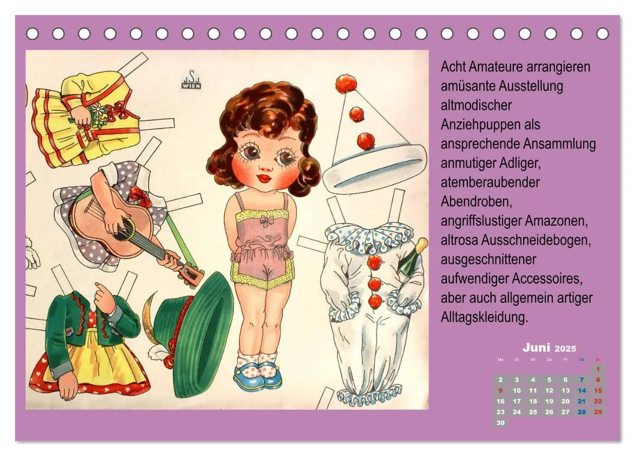 Bild: 9783435594573 | Papierpuppenpoesie (Tischkalender 2025 DIN A5 quer), CALVENDO...
