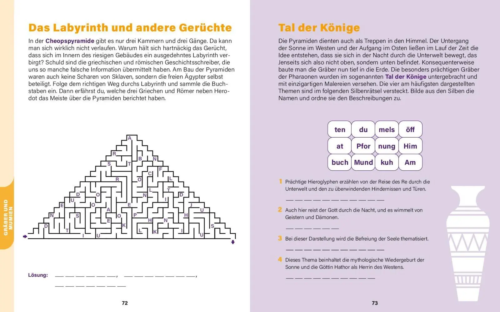 Bild: 9783961284573 | Das Alte Ägypten I Wissen in Rätseln | Frauke Sonnabend | Taschenbuch