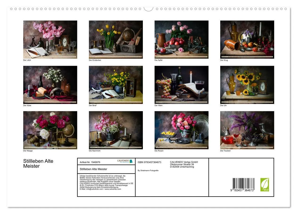 Bild: 9783457364673 | Stillleben Alte Meister (hochwertiger Premium Wandkalender 2026 DIN...