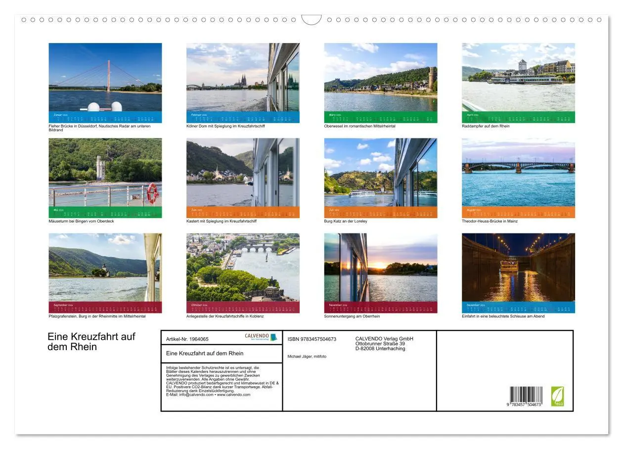 Bild: 9783457504673 | Eine Kreuzfahrt auf dem Rhein (Wandkalender 2026 DIN A2 quer),...