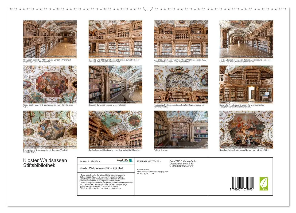 Bild: 9783457674673 | Kloster Waldsassen Stiftsbibliothek (hochwertiger Premium...