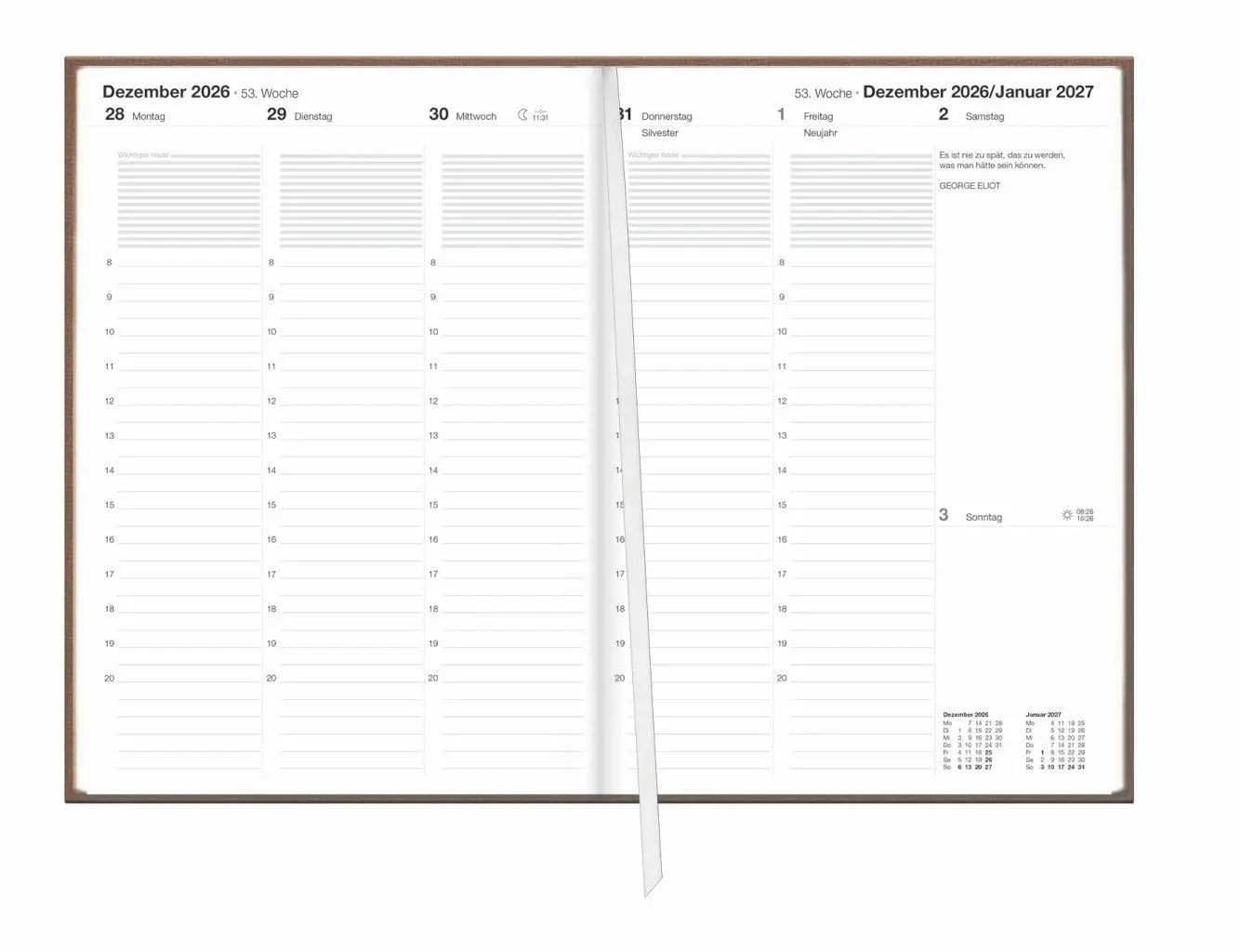 Bild: 9783756414673 | Terminer A5, Leinen sand 2027 | Heye | Buch | Bürokalender Heye | 2027