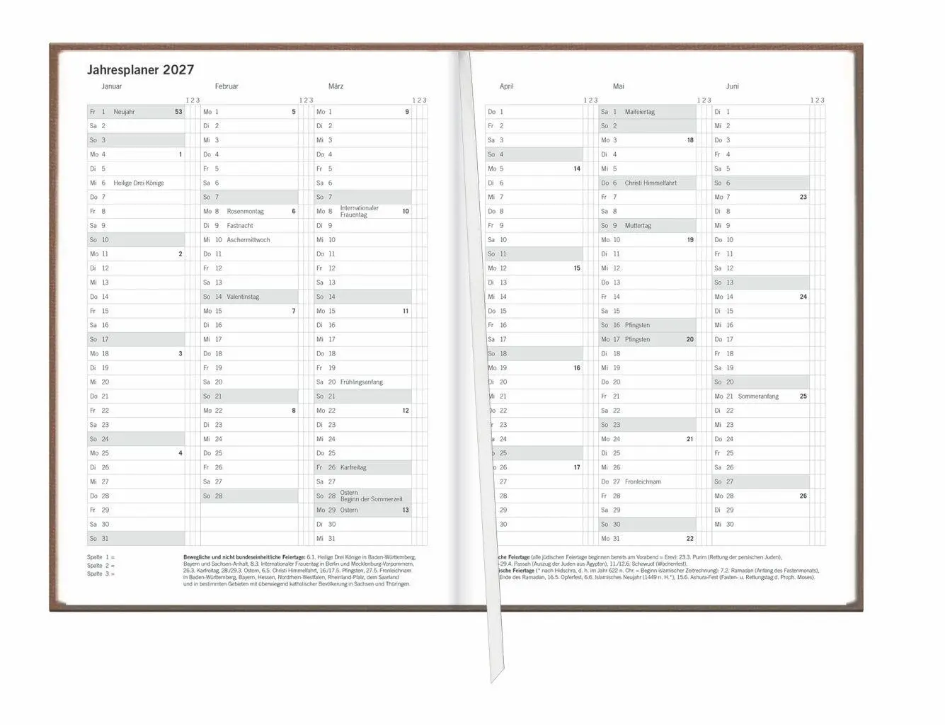 Bild: 9783756414673 | Terminer A5, Leinen sand 2027 | Heye | Buch | Bürokalender Heye | 2027