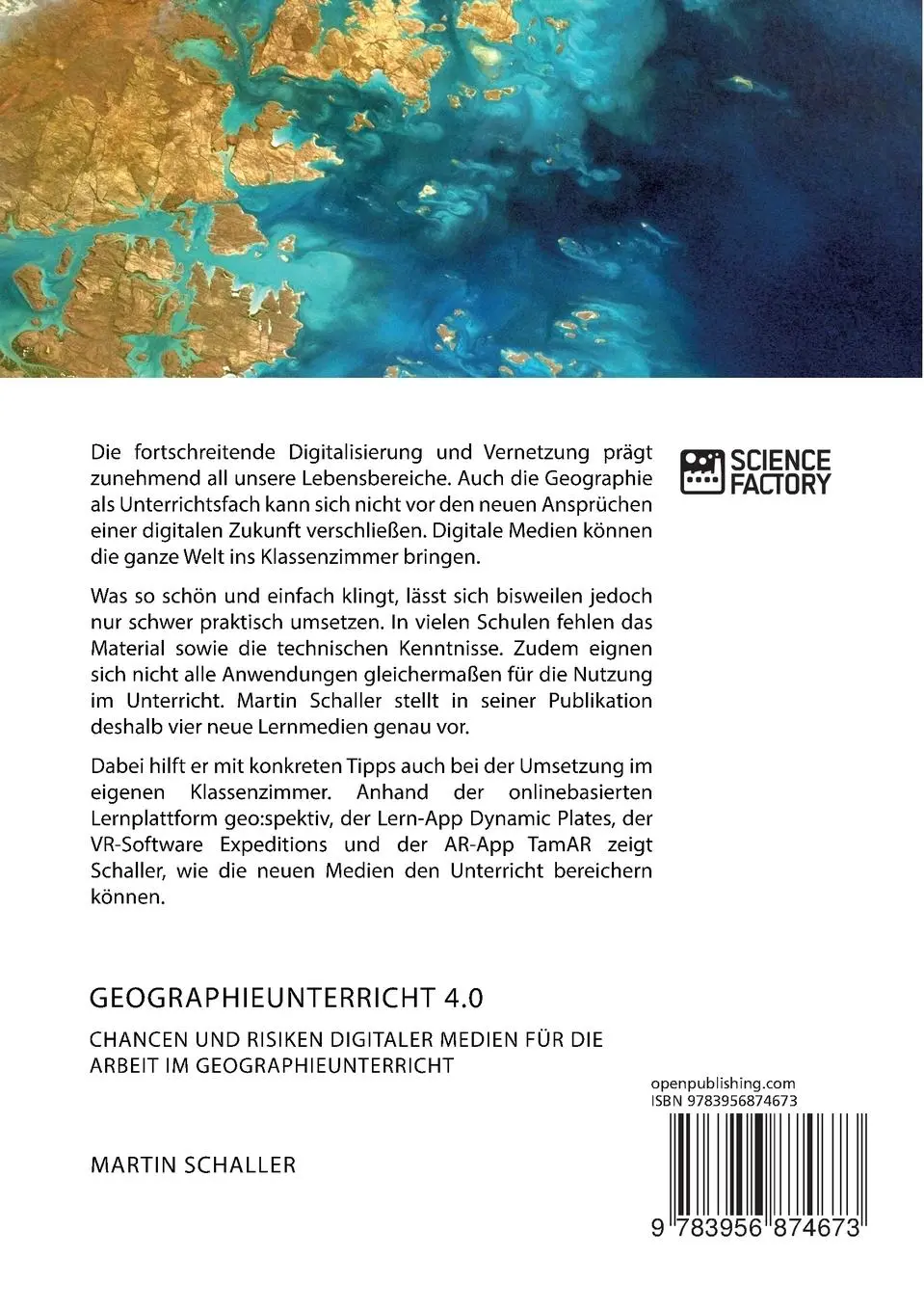 Rückseite: 9783956874673 | Geographieunterricht 4.0: Chancen und Risiken digitaler Medien für...