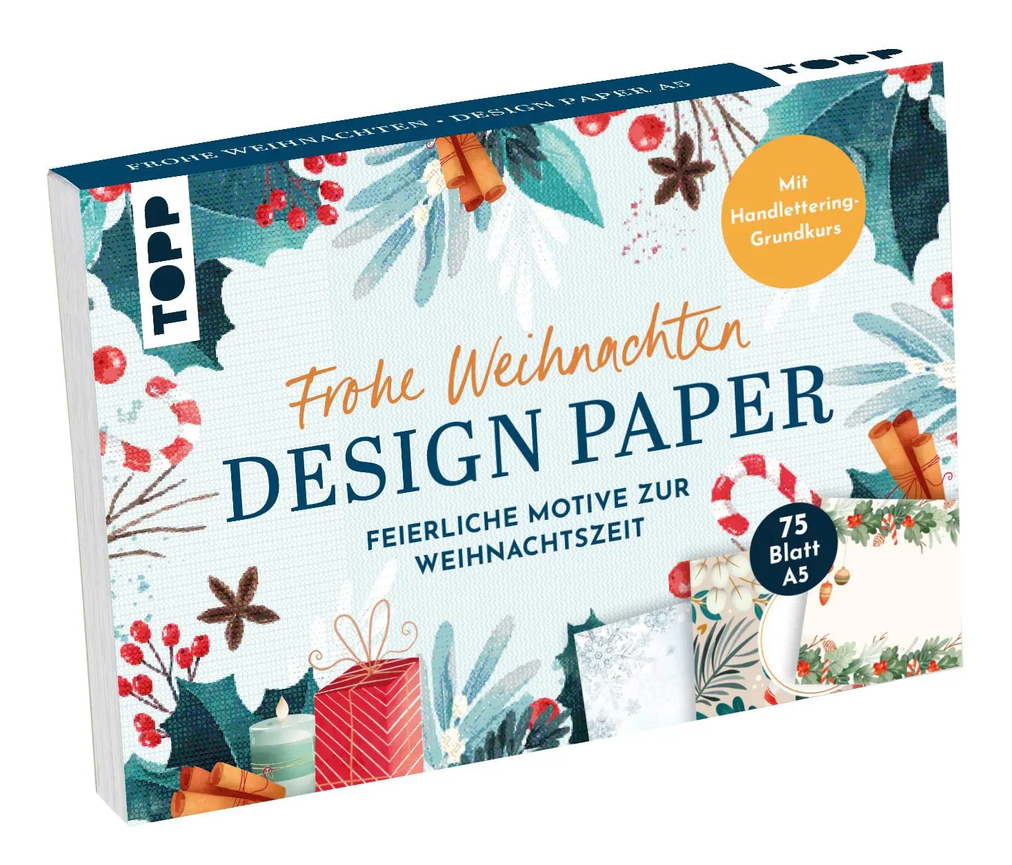 Cover: 4007742184773 | Design Paper A5 Frohe Weihnachten. Mit Handlettering-Grundkurs | Blum