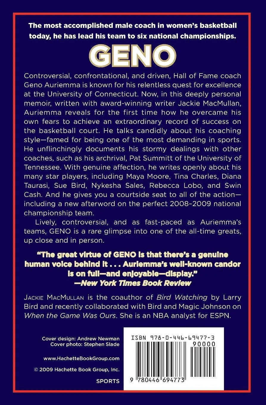 Rückseite: 9780446694773 | Geno | In Pursuit of Perfection | Geno Auriemma (u. a.) | Taschenbuch