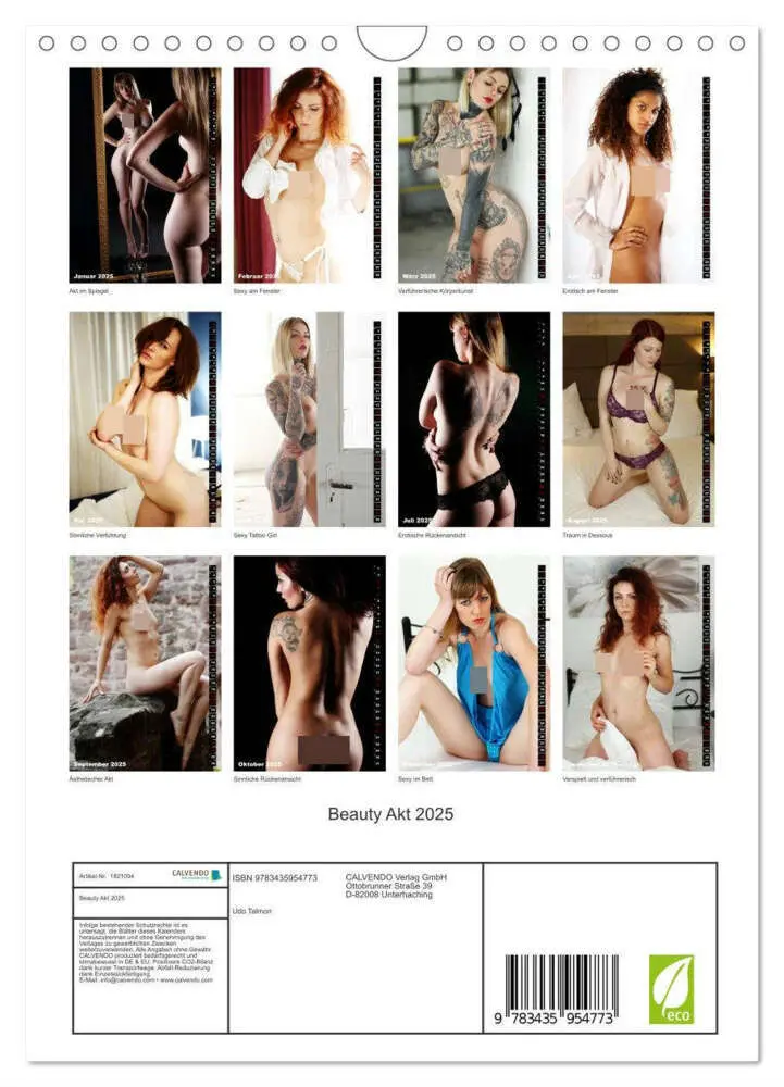 Bild: 9783435954773 | Beauty Akt 2025 (Wandkalender 2025 DIN A4 hoch), CALVENDO...