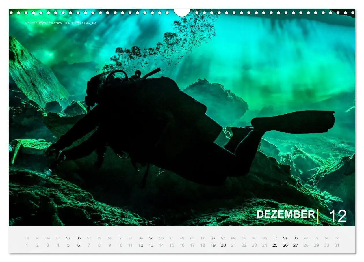 Bild: 9783457664773 | Cenoten Tauchen (Wandkalender 2026 DIN A3 quer), CALVENDO...