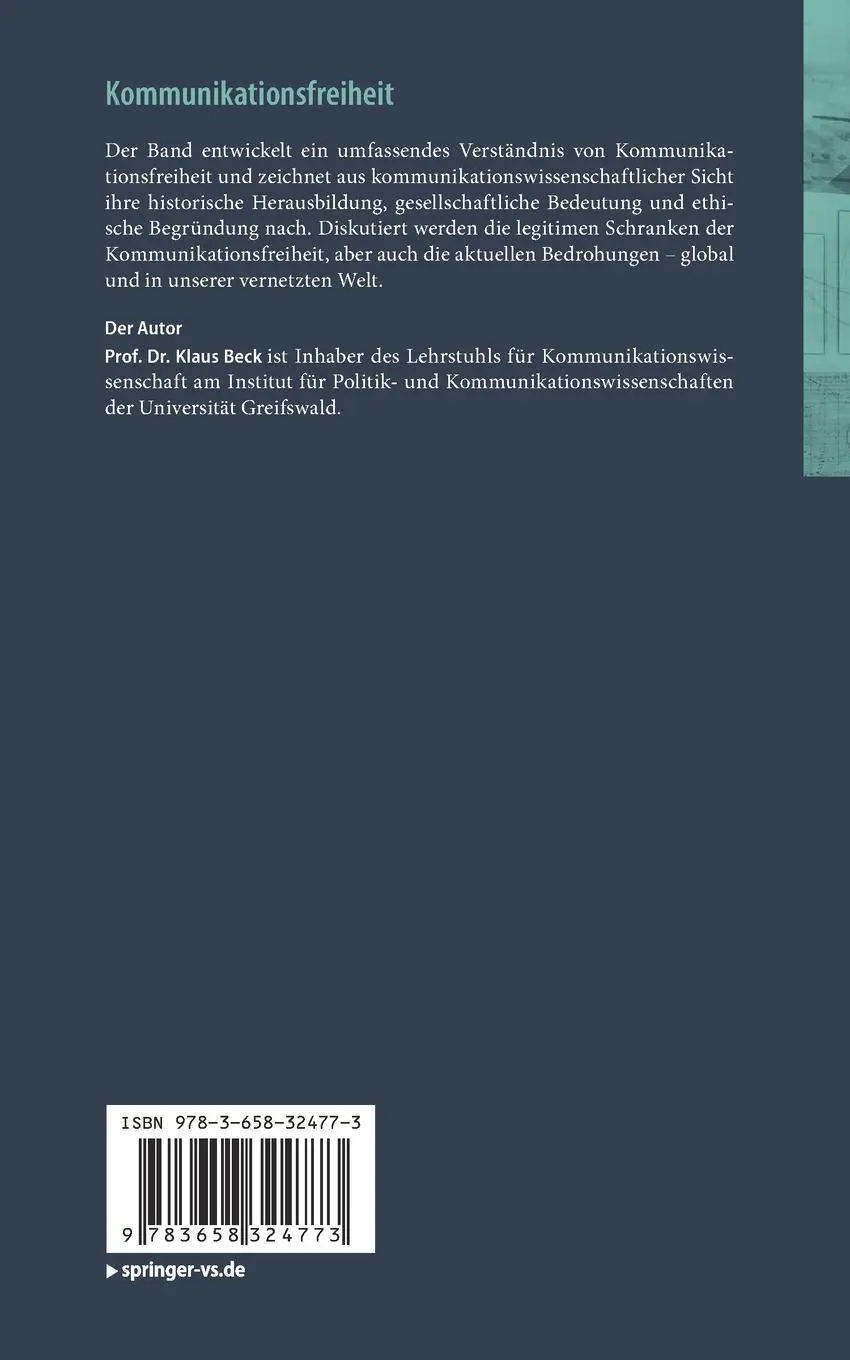 Rückseite: 9783658324773 | Kommunikationsfreiheit | Klaus Beck | Taschenbuch | vi | Deutsch