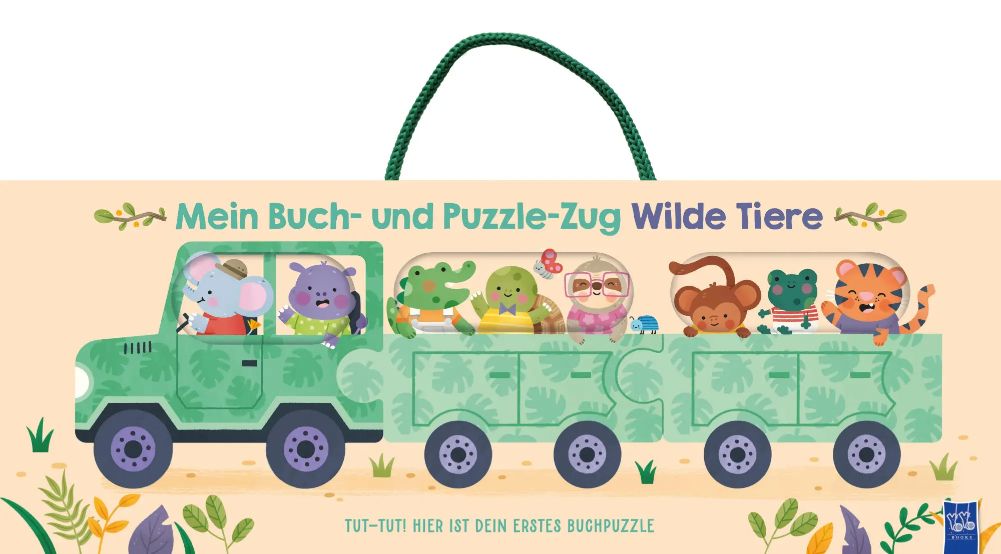 Cover: 9789465054773 | Mein Buch- und Puzzle-Zug: Wilde Tiere | Taschenbuch | 36 S. | Deutsch