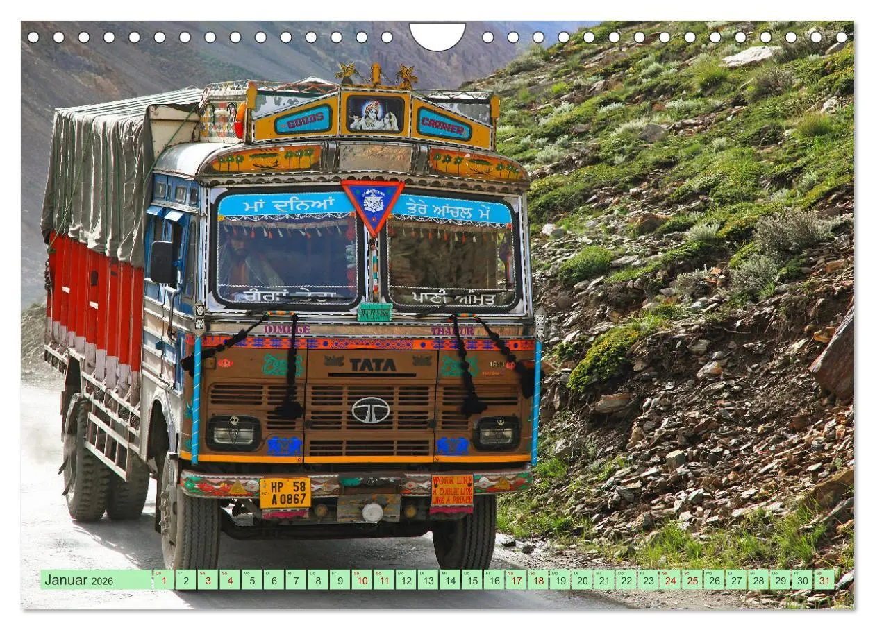 Bild: 9783457344873 | Indien Farbenfrohe LKW (Wandkalender 2026 DIN A4 quer), CALVENDO...